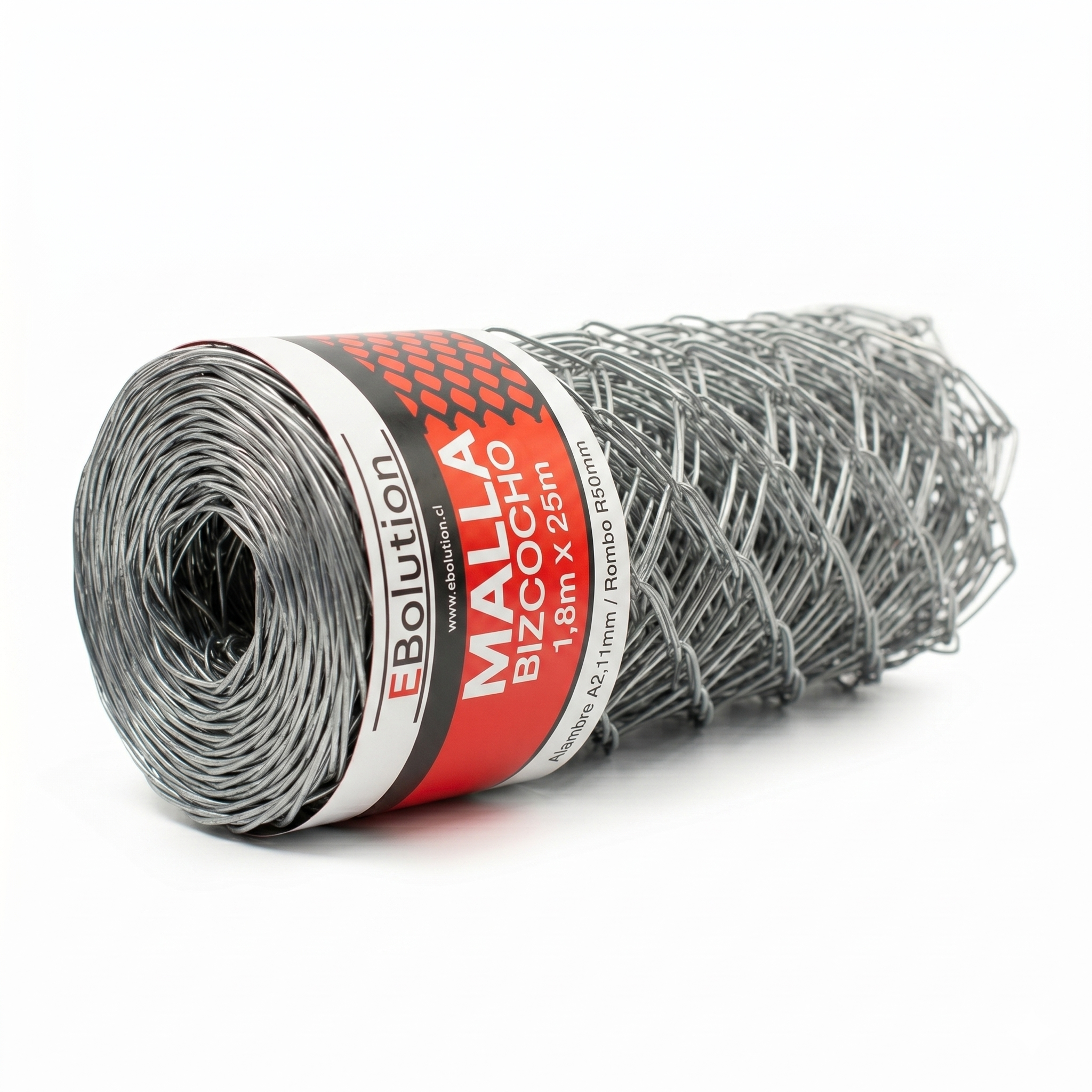 Malla Bizcocho1,8mx25m(A2,11mm/R50mm) Ebolution