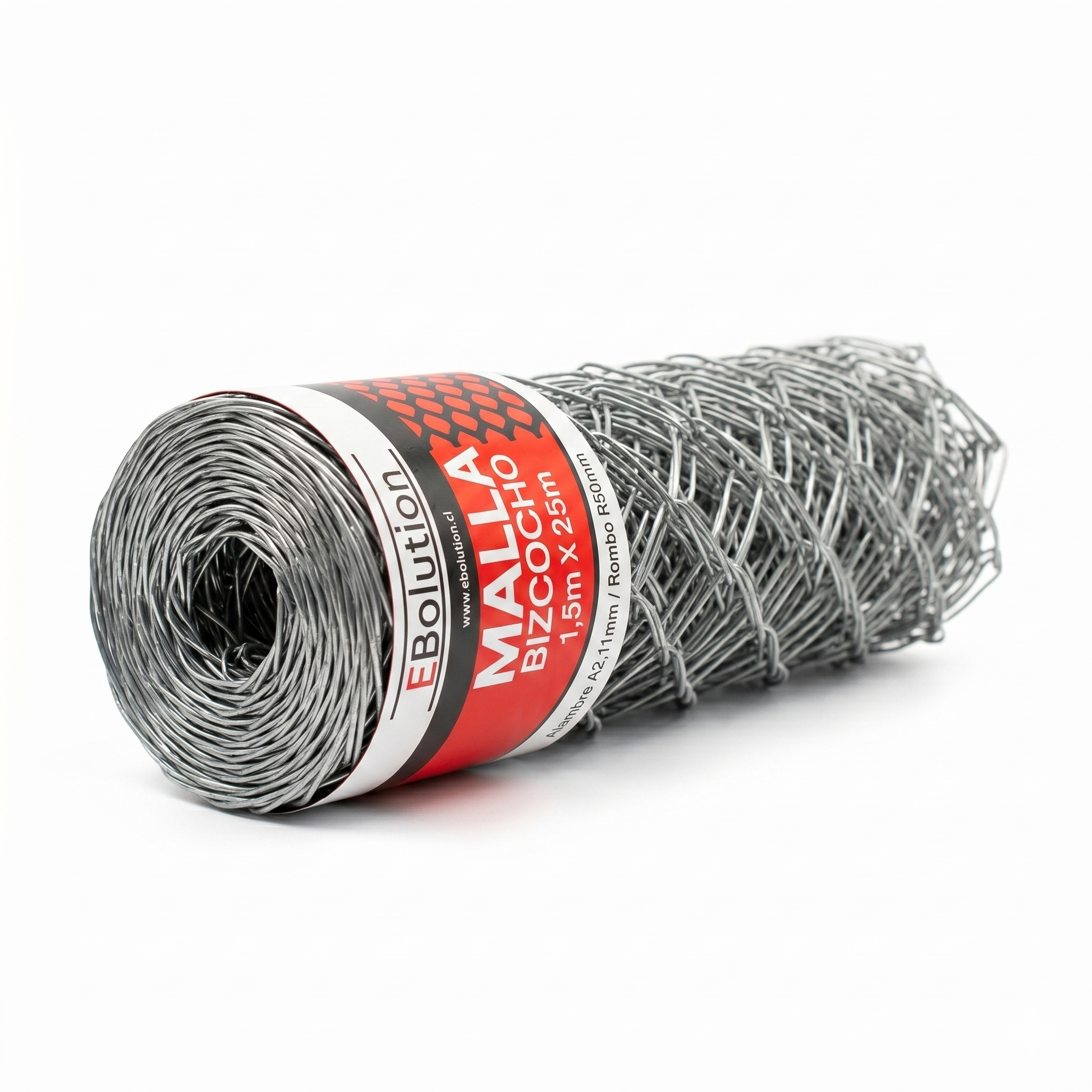 Malla Bizcocho1,5mx25m(A2,11mm/R50mm) Ebolution