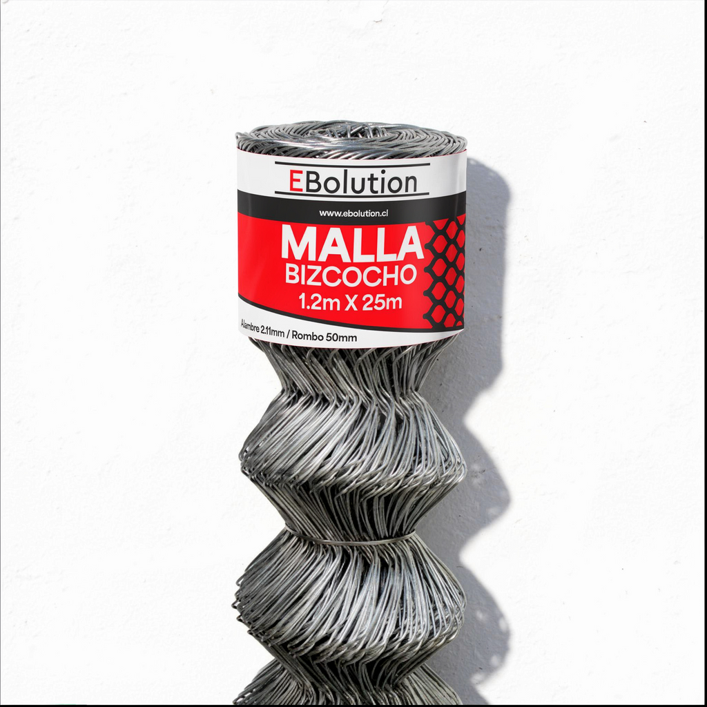 Malla Bizcocho1,2mx25m(A2,11mm/R50mm) Ebolution