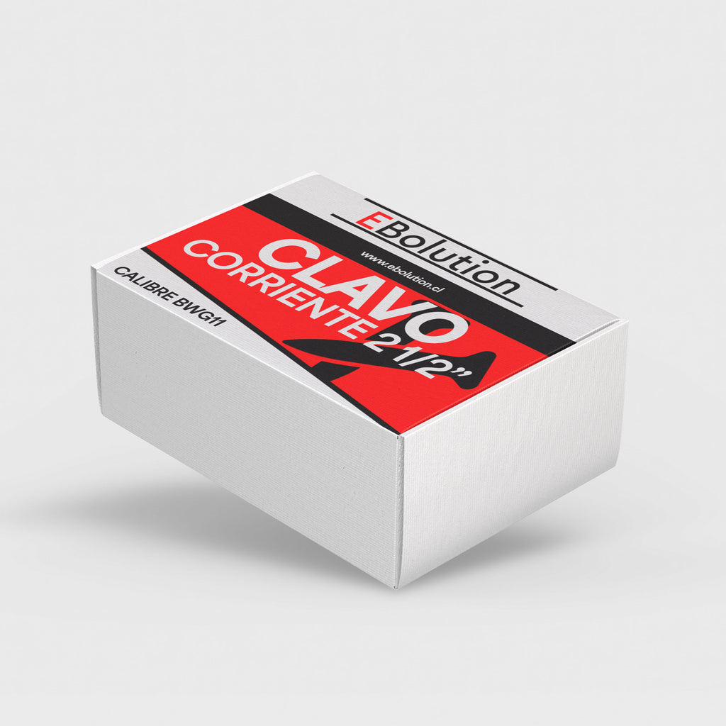 Clavo Corriente 2-1/2" BWG11 25Kilos Bolsa 1KG Ebolution