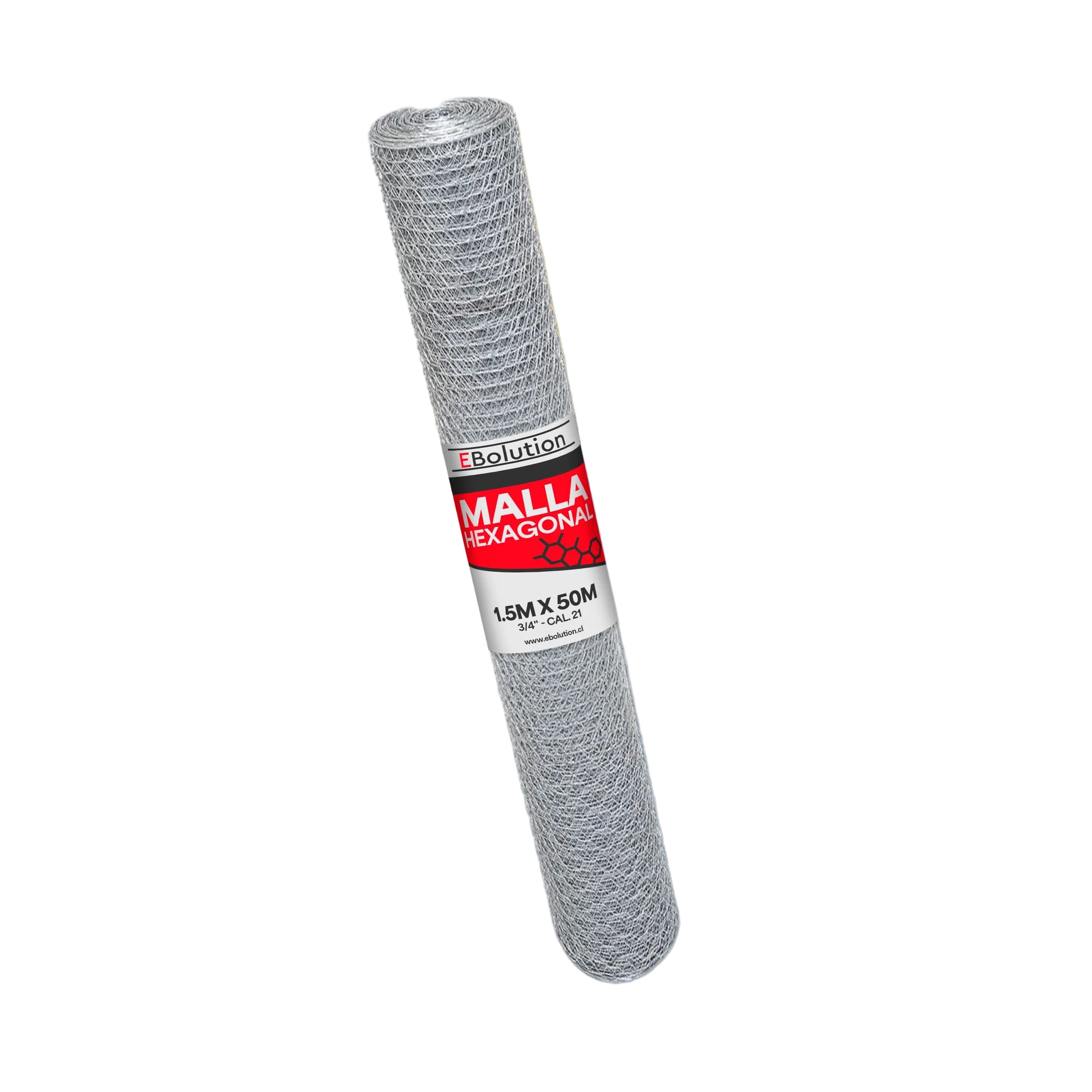 Malla Hexagonal 1,5m x 50m (3/4" - Cal, 21) Ebolution