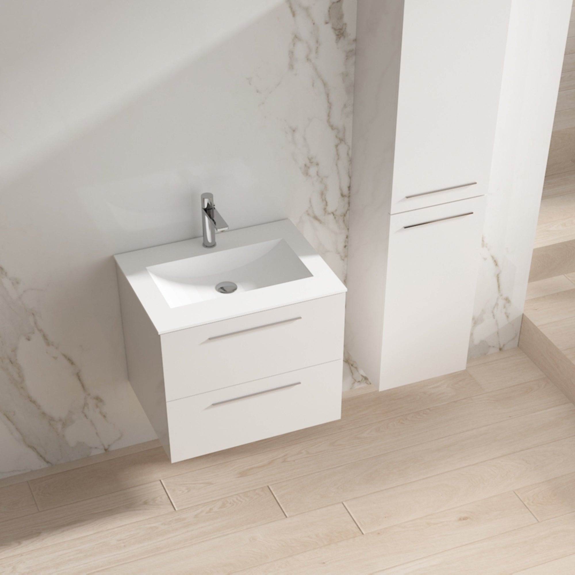 Mueble de Baño 2 Cajones Blancos Ebolution