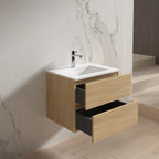 Mueble de Baño 2 Cajones Madera clara Ebolution